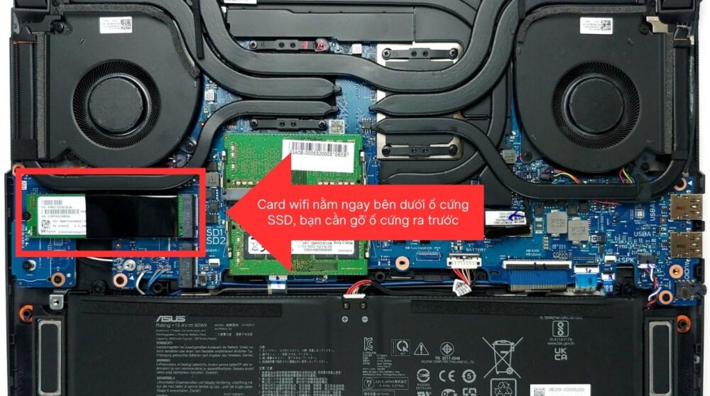 Thay card WIFI cho laptop Asus Rog Strix G15 G513