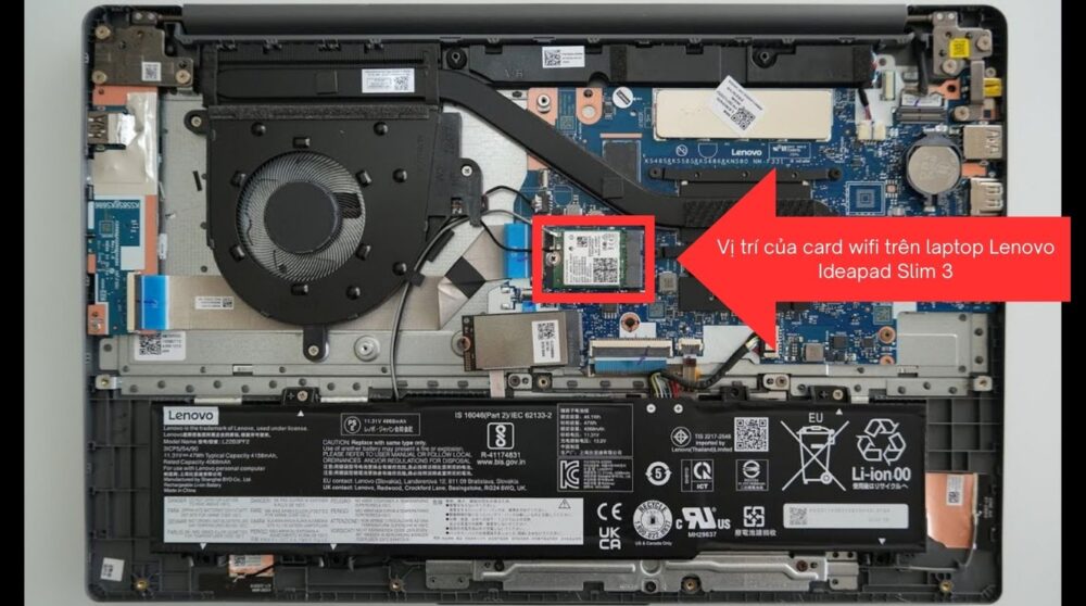 Thay card WIFI cho laptop Lenovo Ideapad Slim 3