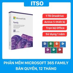 Phần Mềm Microsoft 365 Family Bản Quyền (1 User/12 tháng), chính hãng Việt Nam, ổn định tuyệt đối