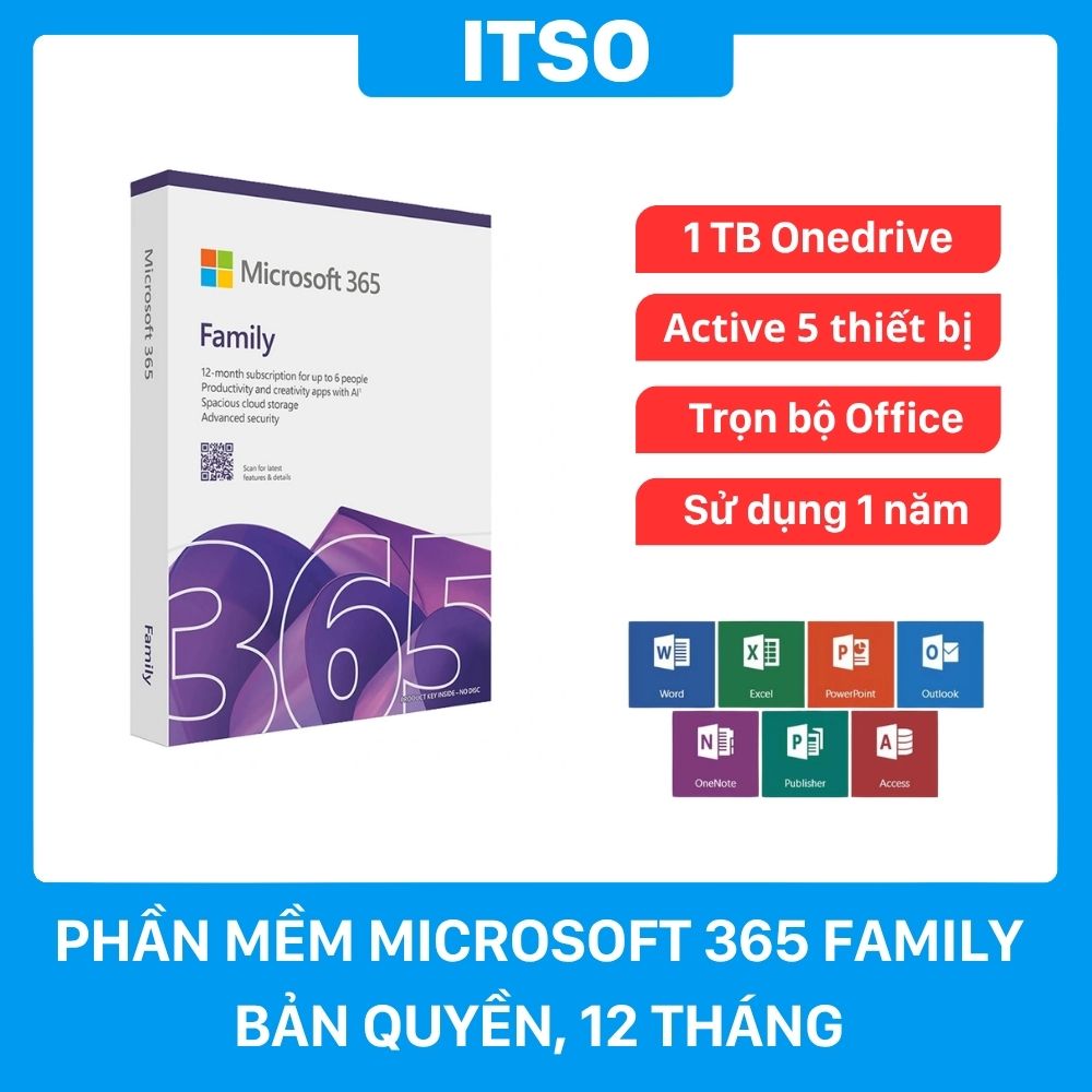 Phần Mềm Microsoft 365 Family Bản Quyền (1 User/12 tháng), chính hãng Việt Nam, ổn định tuyệt đối 5 Phần Mềm Microsoft 365 Family Bản Quyền (1 User/12 tháng), chính hãng Việt Nam, ổn định tuyệt đối