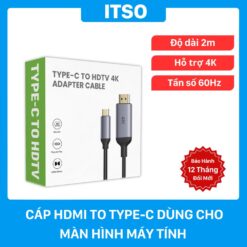 Cáp Type-C To HDMI Dùng Cho Màn Hình Máy Tính