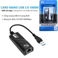 Cáp USB 3.0 ra LAN 1GB Dành Cho Máy Tính 6 Cáp USB 3.0 ra LAN 1GB