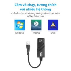 Cáp USB 3.0 ra LAN 1GB Dành Cho Máy Tính 4 Cáp USB 3.0 ra LAN 1GB