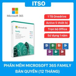Phần Mềm Microsoft 365 Family Bản Quyền (1 User/12 tháng)