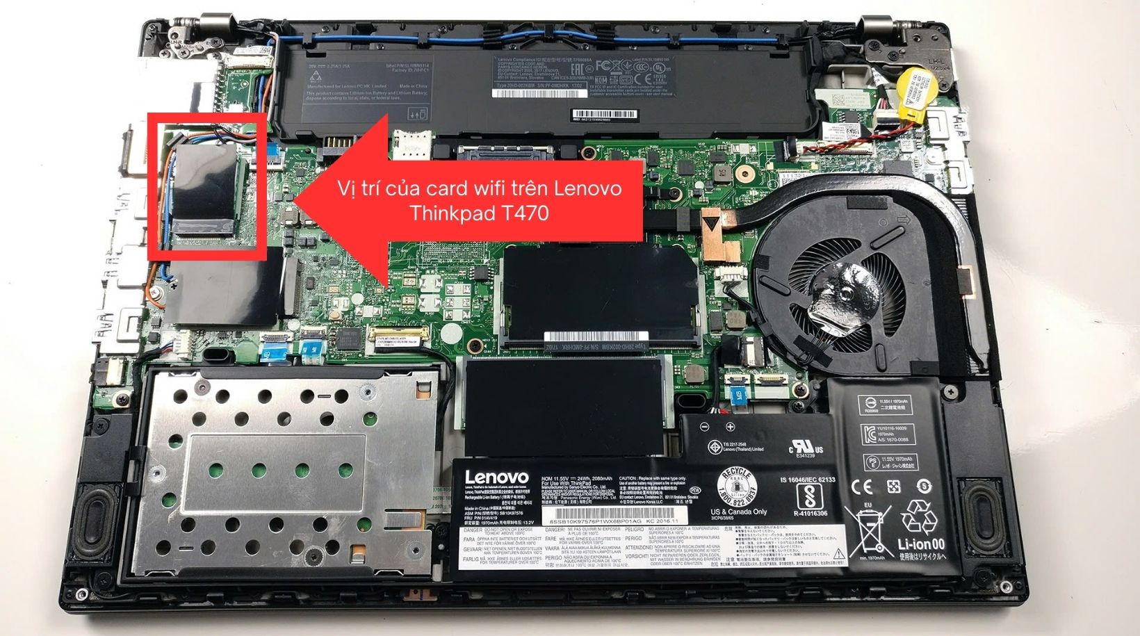 Thay card WIFI cho Laptop Lenovo Thinkpad T470, T570