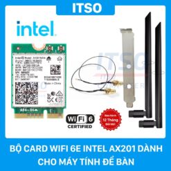Bộ Card Wifi 6 Intel AX201 M2 Dành Cho Máy Tính Để Bàn