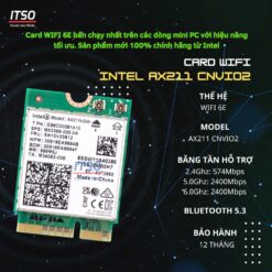 BỘ CARD WIFI 6E INTEL AX211 DÀNH CHO MÁY TÍNH ĐỂ BÀN