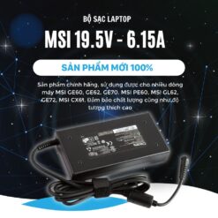 Bộ sạc dành cho laptop MSI 19.5V - 6.15A == 120W