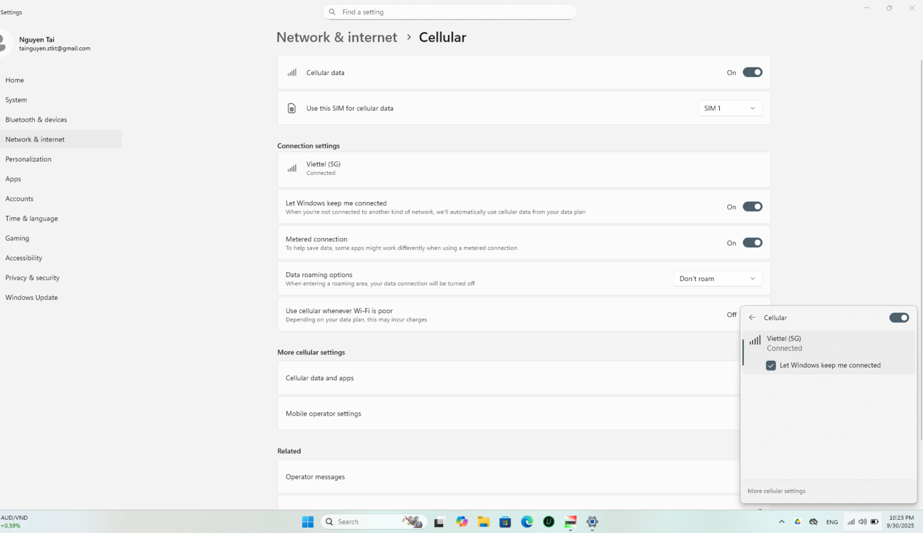 card WWAN 5G LTE Fibocom FM350-GL