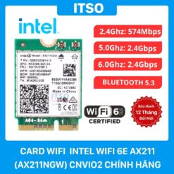 Card Wifi AX211 Intel Wifi 6E (AX211NGW) CNVIo2 Chính Hãng