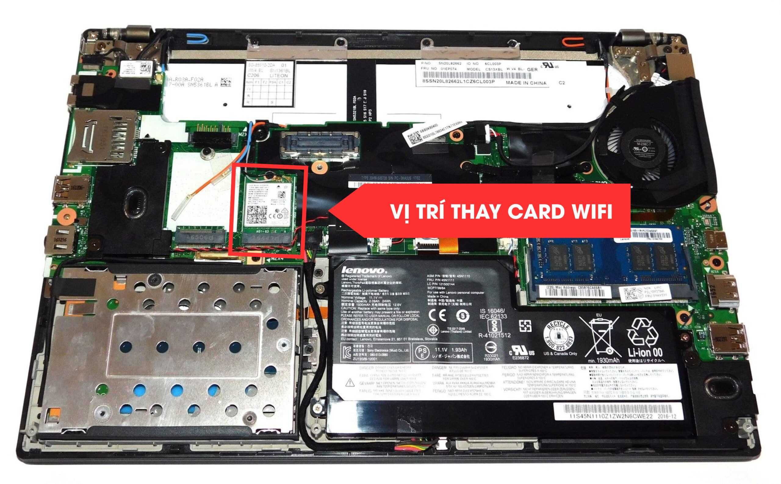 Nâng cấp Card WIFI cho laptop Lenovo Thinkpad X270 (CPU GEN 6/7)