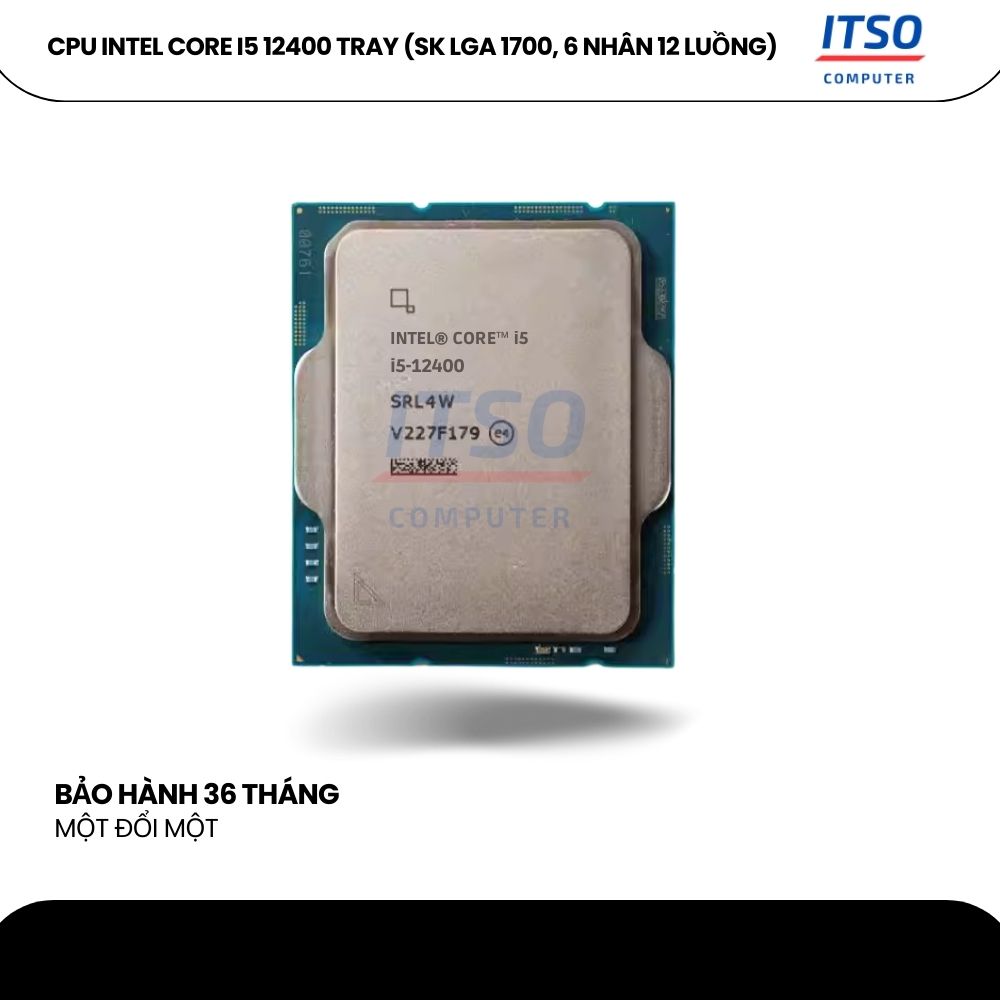 Bộ xử lý CPU Intel Core I5-12400 Tray (Upto 4.4Ghz, 6 nhân 12 luồng, 18MB Cache, 65W) – Socket Intel LGA 1700) 5 Bộ xử lý CPU Intel Core I5-12400 Tray (Upto 4.4Ghz, 6 nhân 12 luồng, 18MB Cache, 65W) – Socket Intel LGA 1700)