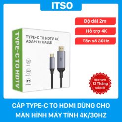 Cáp Type-C To HDMI 4K/30Hz Dùng Cho Màn Hình Máy Tính