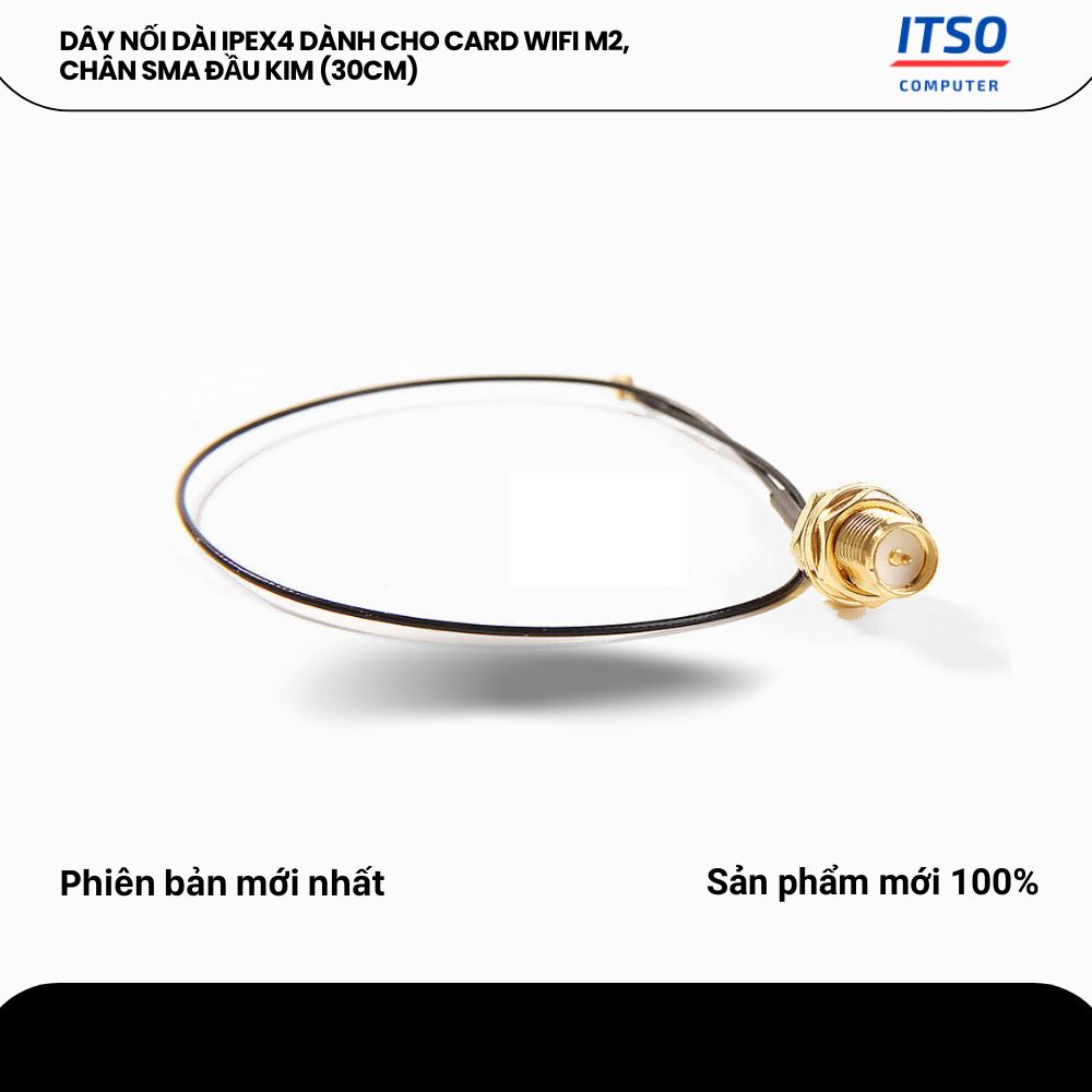 Dây nối dài IPEX4 dành cho card WIFI M2, chân cắm SMA đầu kim dài 30cm