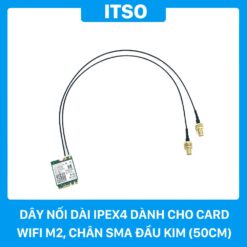 Dây nối dài IPEX4 dành cho card WIFI M2, chân cắm SMA đầu kim dài 50cm