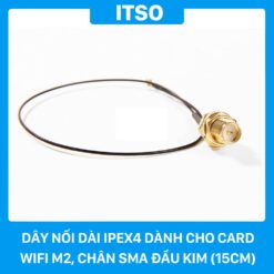 Dây nối dài IPEX4 dành cho card WIFI M2, chân cắm SMA đầu kim dài 15cm
