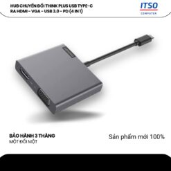 HUB CHUYỂN đổi think plus USB Type-C ra HDMI - VGA - USB 3.0 - pd (4 in 1)