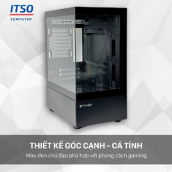 Vỏ thùng máy Case Gaming T-WOLF TW-CG400B ( Black/Tempered Glass/333x212x420mm )