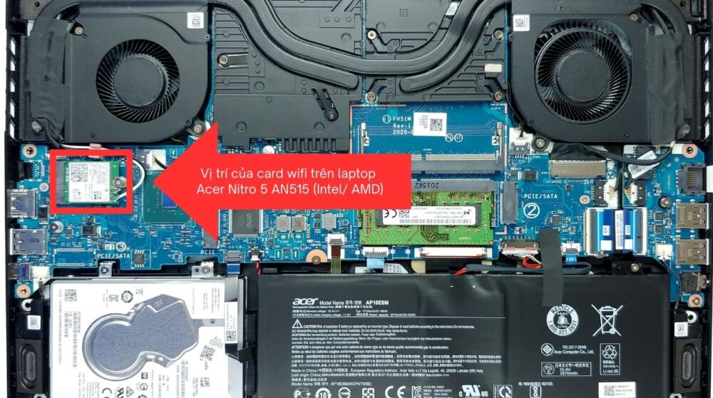 Nâng cấp card WIFI cho Laptop Acer Nitro 5 AN515 (Intel/ AMD)