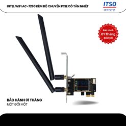 Card Wifi Intel AC-7260 Khe PCIe Có Tản Nhiệt Dùng Cho Máy Bàn