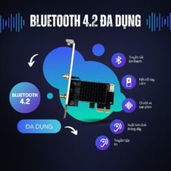 Card Wifi Intel AC-8265 Khe Pcie Có Tản Nhiệt Cho Máy Bàn