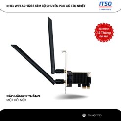 Card Wifi Intel AC-8265 Khe Pcie Có Tản Nhiệt Cho Máy Bàn