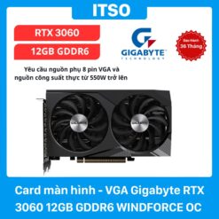 Card màn hình GIGABYTE GeForce RTX 3060 WINDFORCE OC 12GB chính hãng