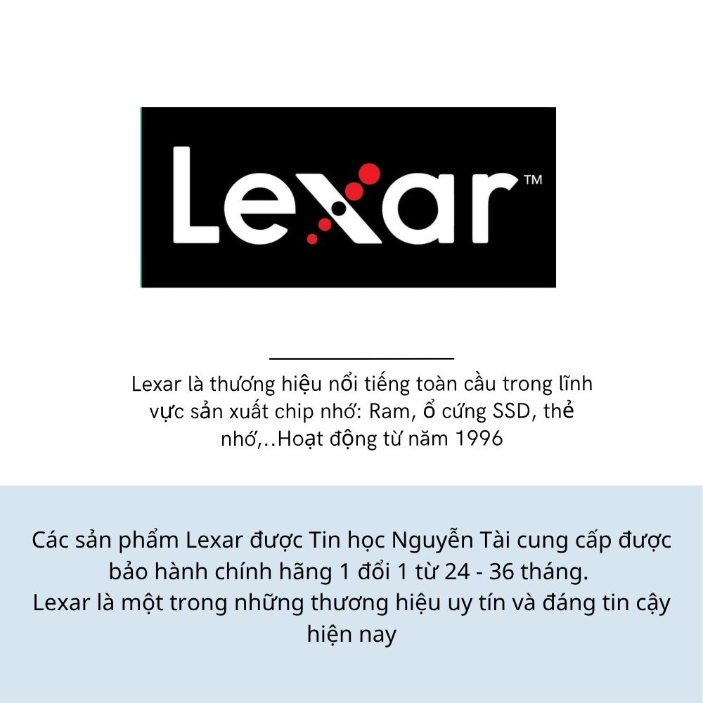 Ổ cứng SSD 1TB Lexar NM710 M.2 PCIe Gen4 x4 NVMe chính hãng (LNM710X001T-RNNNG) Ổ cứng SSD 1TB Lexar NM710 M.2 PCIe Gen4 x4 NVMe chính hãng (LNM710X001T-RNNNG)
