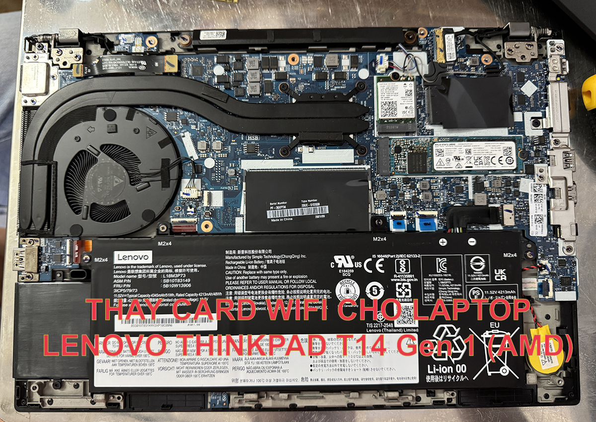 Nâng cấp card WIFI cho Laptop Lenovo Thinkpad T14 Gen 1 (AMD)