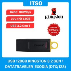 USB 128GB Kingston 3.2 DataTraveler Exodia (DTX/128GB) chính hãng