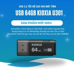 USB 64GB Kioxia U301 (Toshiba ) 3.2 Gen 1 chính hãng