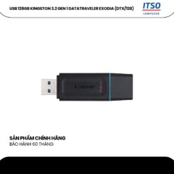 USB 128GB Kingston 3.2 DataTraveler Exodia (DTX/128GB) Chính Hãng