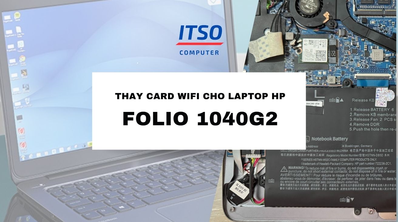 Thay card wifi cho Laptop HP Folio 1040G2 tại TP.HCM