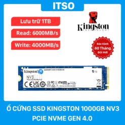 Ổ cứng SSD 1TB Kingston NV3 (SNV3S) PCIe GEN 4.0 chính hãng