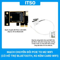 Mạch Chuyển Đổi PCIe Sang M2 WiFi (Adapter M2 Key E) - (Có Hỗ Trợ Bluetooth)