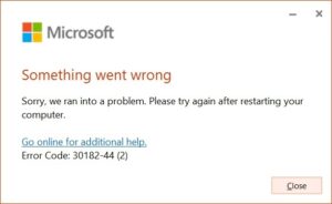 Sửa lỗi Error Code 30182-44 (2) khi cài Microsoft Office và các công cụ của Office