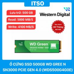 Ổ Cứng SSD 500GB WD Green SN3000 PCIE GEN 4.0 (WDS500G4BOE)