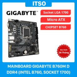 Mainboard Gigabyte B760M D DDR4 (Intel B760, Socket 1700, m-ATX, 2 khe Ram DDR4)