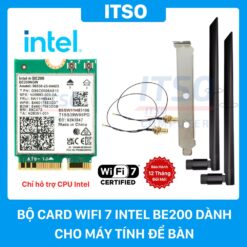 Bộ card WIFI 7 Intel BE200 khe M.2 dành cho PC