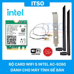 Bộ card WIFI 5 Intel AC 9260 khe M.2 dành cho PC