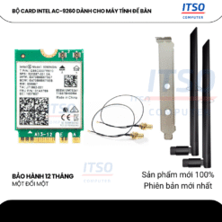 Bộ card WIFI 5 Intel AC 9260 khe M.2 dành cho PC