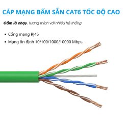 Dây cáp mạng Cat6 UNITEK dài 3m bấm sẵn cao cấp, chống nhiễu, tốc độ lên đến 10Gbps