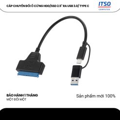 Cáp Chuyển Đổi Ổ Cứng HDD/SSD 2.5″ Ra USB 3.0 và USB Type C