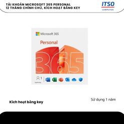 Phần mềm Microsoft Office 365 Personal 12 tháng, Full Box + Key