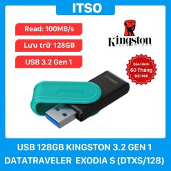 USB 128GB Kingston 3.2 DataTraveler Exodia S (DTXS/128GB) chính hãng