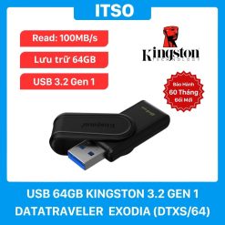 USB 64GB Kingston 3.2 DataTraveler Exodia S (DTXS/64GB) chính hãng