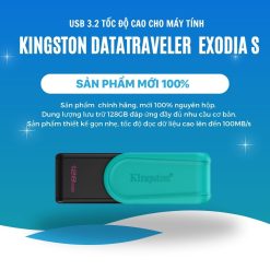 USB 128GB Kingston 3.2 DataTraveler Exodia S (DTXS/128GB) chính hãng