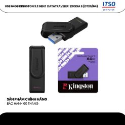 USB 64GB Kingston 3.2 DataTraveler Exodia S (DTXS/64GB) chính hãng
