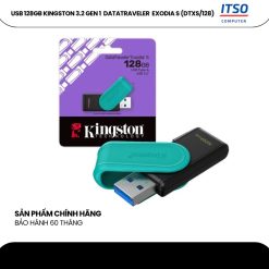 USB 128GB Kingston 3.2 DataTraveler Exodia S (DTXS/128GB) chính hãng