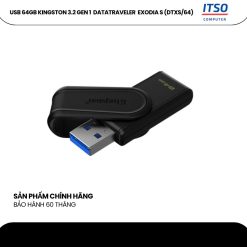 USB 64GB Kingston 3.2 DataTraveler Exodia S (DTXS/64GB) chính hãng